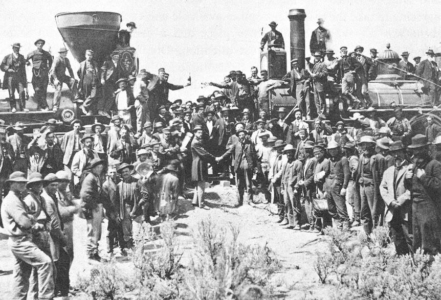 Golden Spike ceremony at Promontory Summit, Utah, May 10, 1869