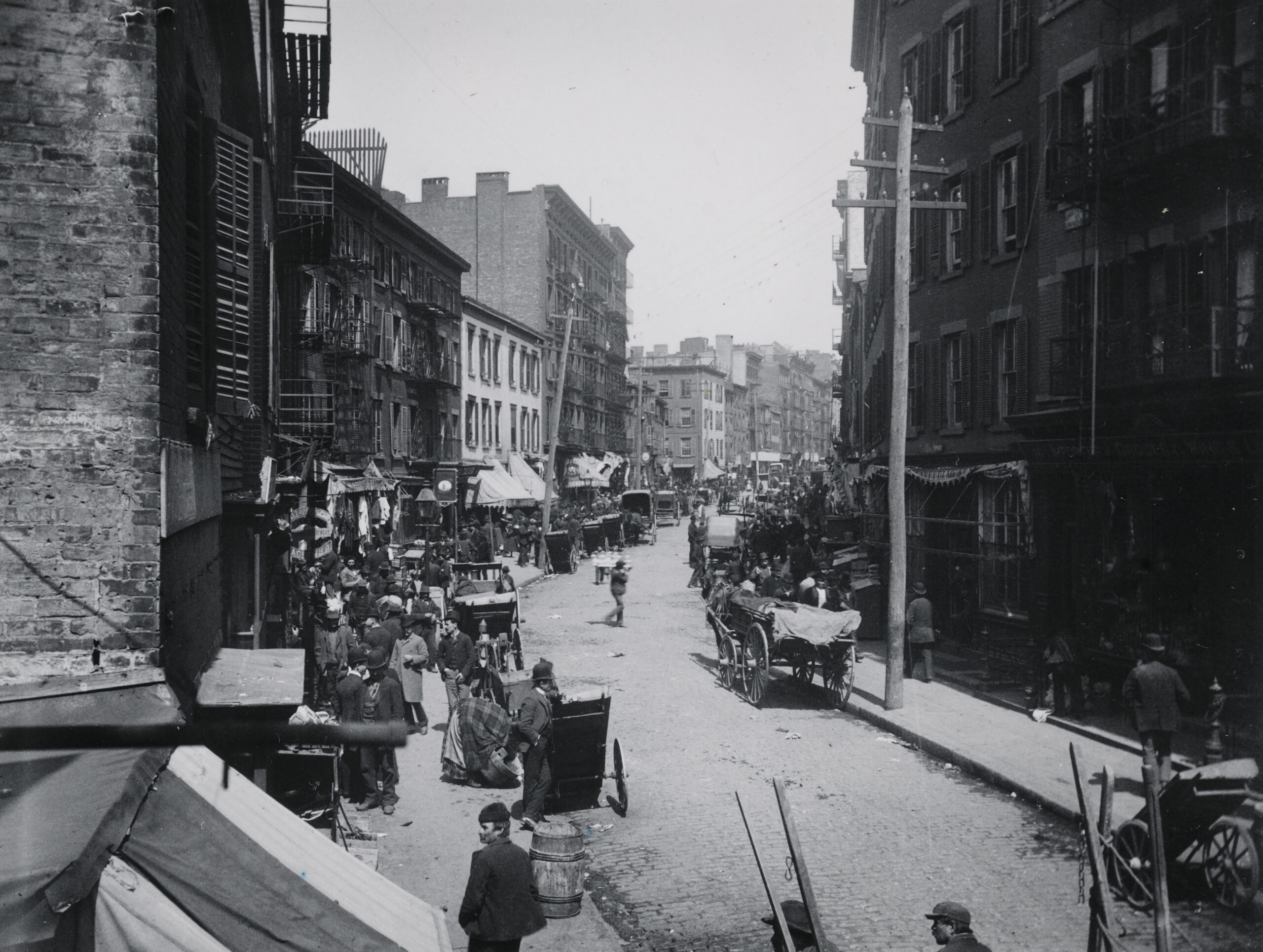 Mulberry Bend in New York, photographed by Jacob Riis around 1890